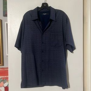 Toscano mens short sleeve 100% silk shirt